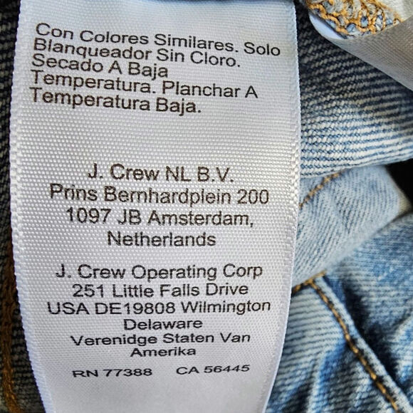 J. Crew Slim Wide Leg Jeans Women's Sz 28 High-Rise Cropped Raw Hem Casual - Picture 8 of 8